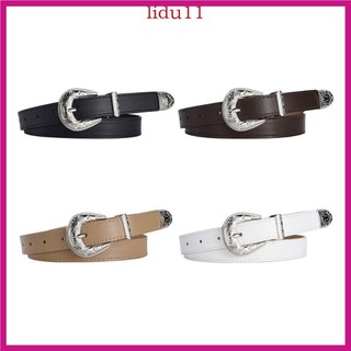 Thắt lưng da pu khắc họa tiết hoa xinh xắn thời trang cho nữ