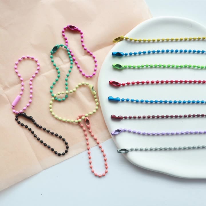 Set 10 dây bi làm móc khóa