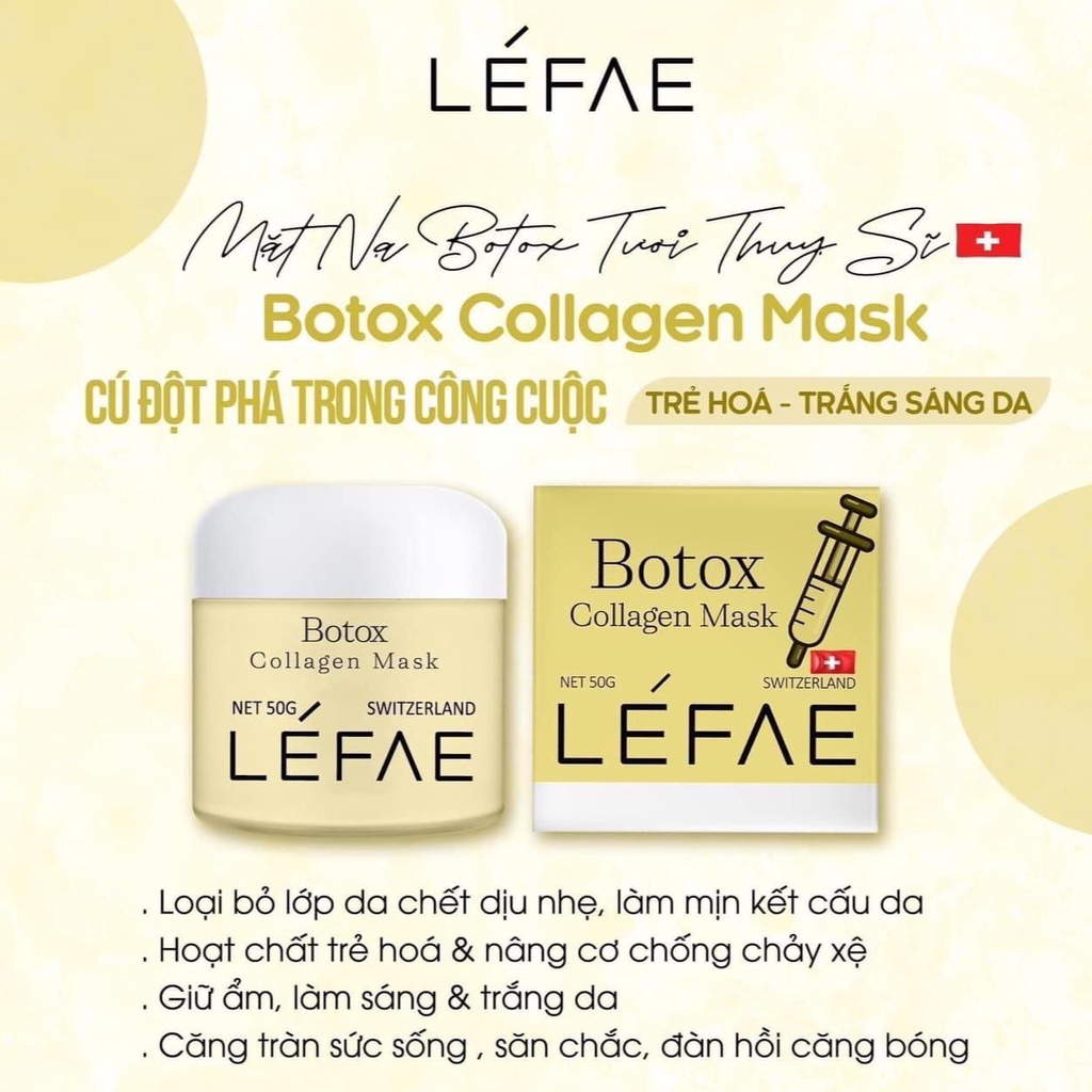 Mặt Nạ Botox Tươi Thuỵ Sĩ