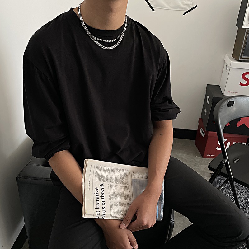 Dây Chuyền Nam Nữ Đính Đá Lấp Lánh Thời Trang Ngầu Merin Accessories Chất Liệu Titan Không Gỉ - Vòng Cổ Đính Đá