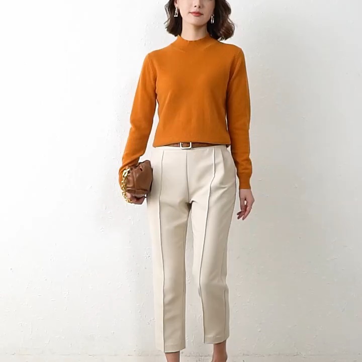 Banfamy Áo sweater Dệt Kim Cổ Lọ Dáng Rộng Vải cashmere Thời Trang Thu Đông Cho Nữ