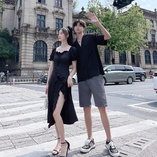 Đồ đôi đen bèo tà váy siêu xinh