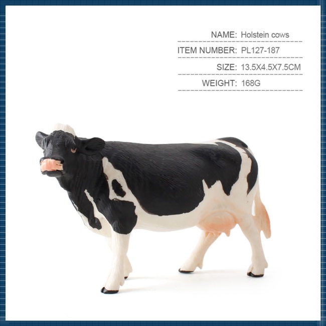 Ma Mô Hình Bò Sữa Mô Phỏng Như Thật Hình Động Vật Nông Trại Dễ Thương Trang Trí Sưu Tầm Cho Bé