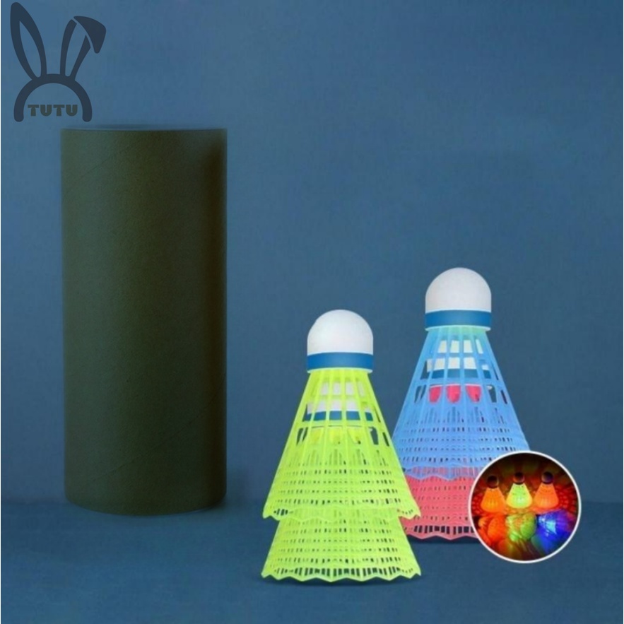 Hộp 4 quả cầu lông có đèn Led phát sáng, phát sáng trong đêm