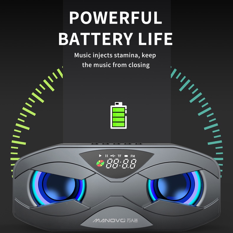 Spirise Loa bluetooth 5.0 Không Dây m5 Âm Thanh Sống Động Có Màn Hình led Hiển Thị hd