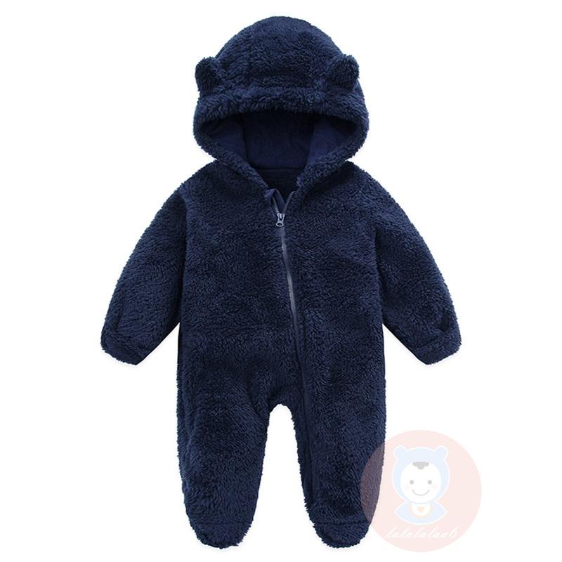 Bộ Áo Liền Quần Mùa Đông Tay Dài Có Mũ Trùm Và Khóa Kéo Cho Bé laa6-baby