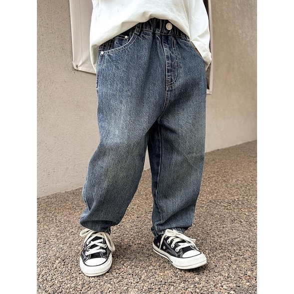 Quần Jean Dài Dáng Rộng Phong Cách Thời Trang Xuân Thu Mới 2023 Cho Bé Trai