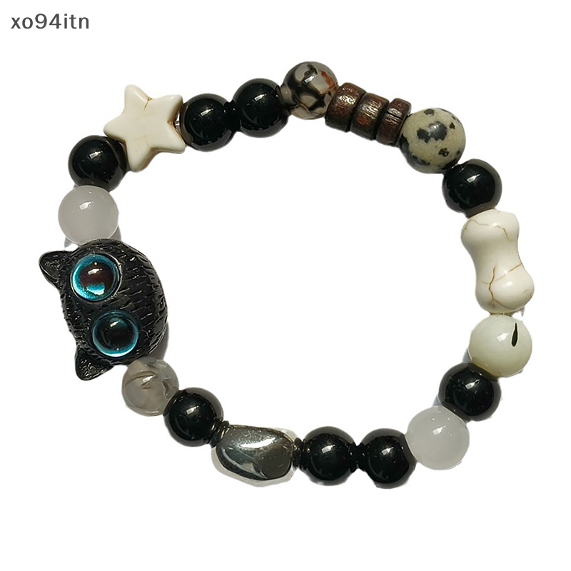 Tn Vòng Tay Chuỗi Hạt Gốm Hình Mèo Dễ Thương Cho Nữ