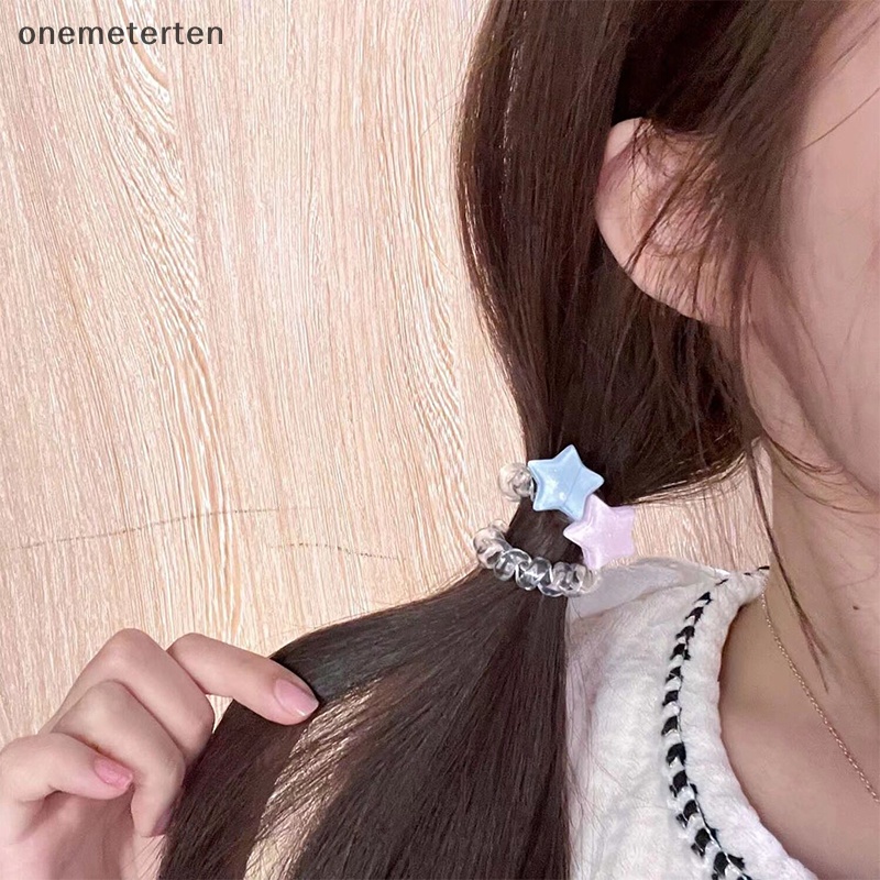 Rten Dây Buộc Tóc Cao Su Co Giãn Hình Ngôi Sao Năm Cánh Bằng Nhựa