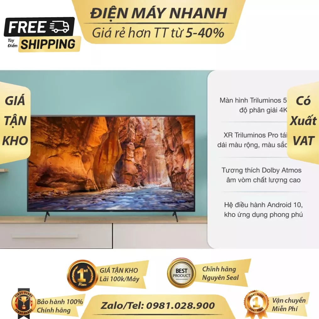 Smart Tivi Sony 55 Inch 4K UHD KD-55X80AJ /Chính hãng BH:24 tháng tại nhà toàn quốc&gt;  - Mới 100% CBX