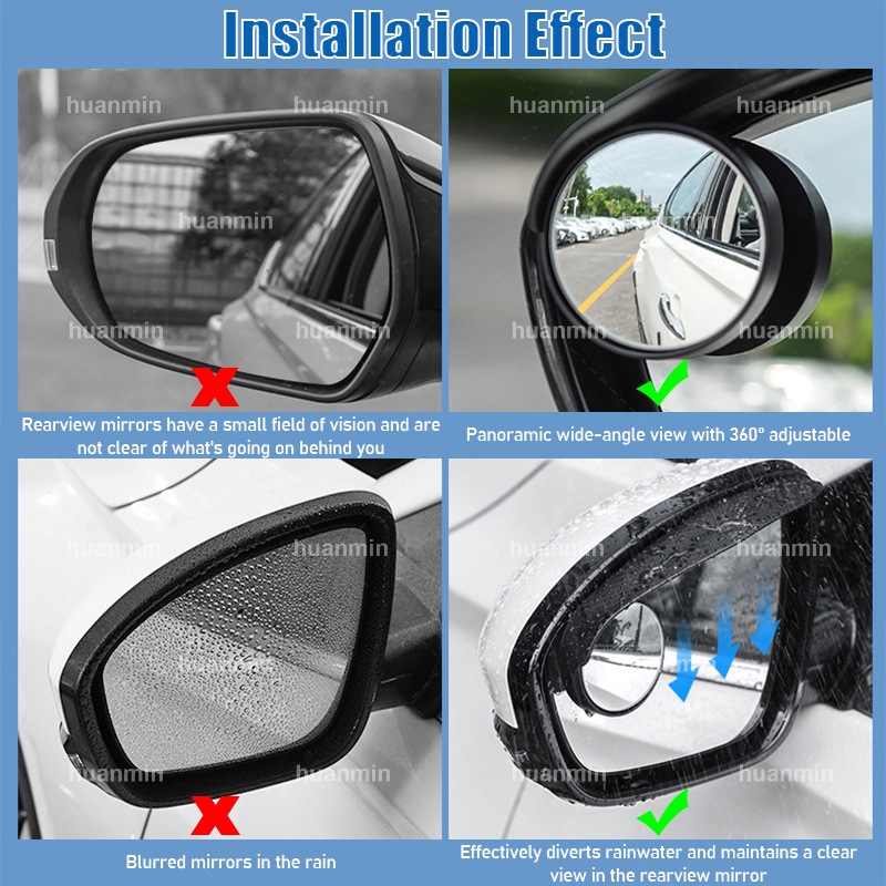 Tấm Che Mưa Hình Tròn Chống Thấm Nước Cho Gương Chiếu Hậu Xe Hơi mazda 2 3 5 6 8 cx3 cx5 cx30