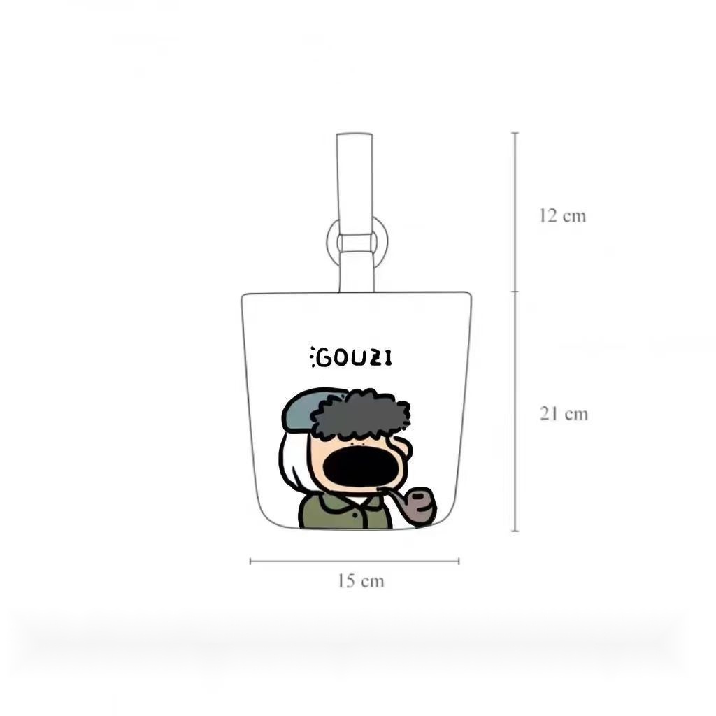 Túi Vải canvas Đựng Cơm Trưa In Họa Tiết Hoạt Hình Đáng Yêu