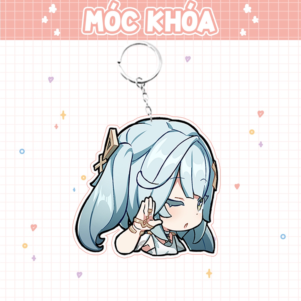 Móc khóa mô hình standee đứng để bàn Faruzan Genshin Impact Lada anime đáng yêu chibi trang trí quà tặng