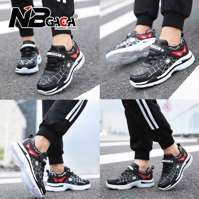 Giày Thể Thao Da pu Mềm Chống Nước In Hình Người Nhện Thời Trang Mùa Thu Cho Bé #828D