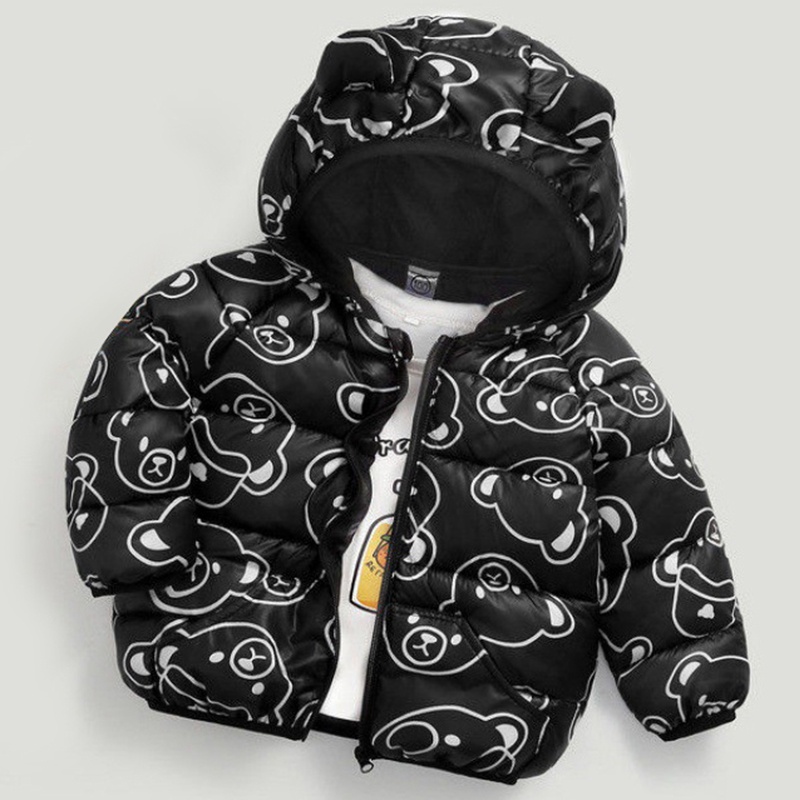 LJMOFA  Áo Khoác Dày Có Khóa Kéo In Hình Hoạt Hình Dễ Thương Cho Bé Trai 2-7 Tuổi
