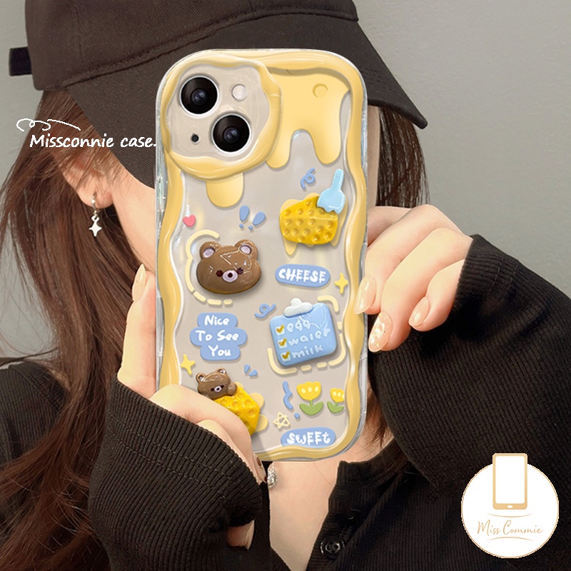Hoạt Hình Ốp Điện Thoại Mềm Hình Gấu Bông Phô Mai 3d iphone 11 15 12 13 14 pro max xr x 7plus xs max 7 6 6s 8 15 plus se