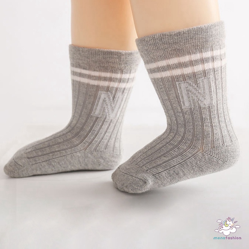 Vớ Thể Thao Ống Rộng Màu Trơn Dễ Thương Thời Trang Xuân Thu Cho Bé