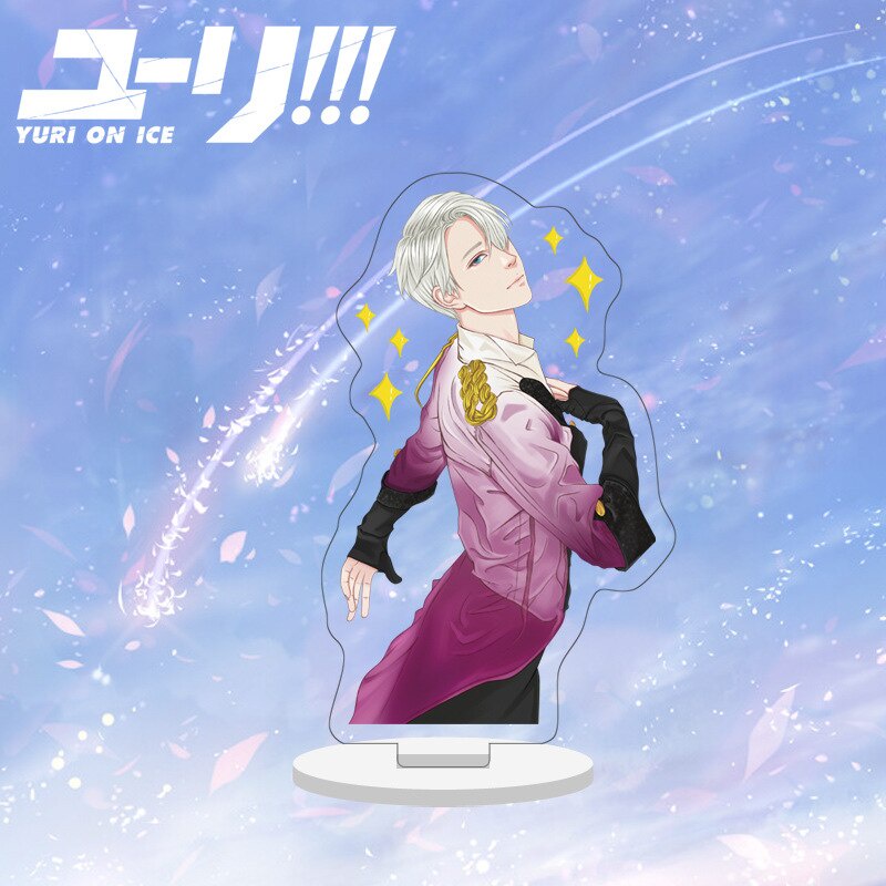 Mô hình Standee Yuri!!! On Ice Victor Nikiforov BL Anime để bàn tượng nhựa acrylic trong suốt Phụ kiện trang trí