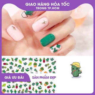 Phụ kiện nail Sticker dán móng xương rồng 3d 0963