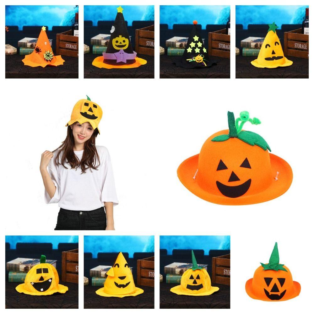 MKEB Mũ Bí Ngô Hóa Trang halloween Bằng Vải Không Dệt Cho Phù Thủy