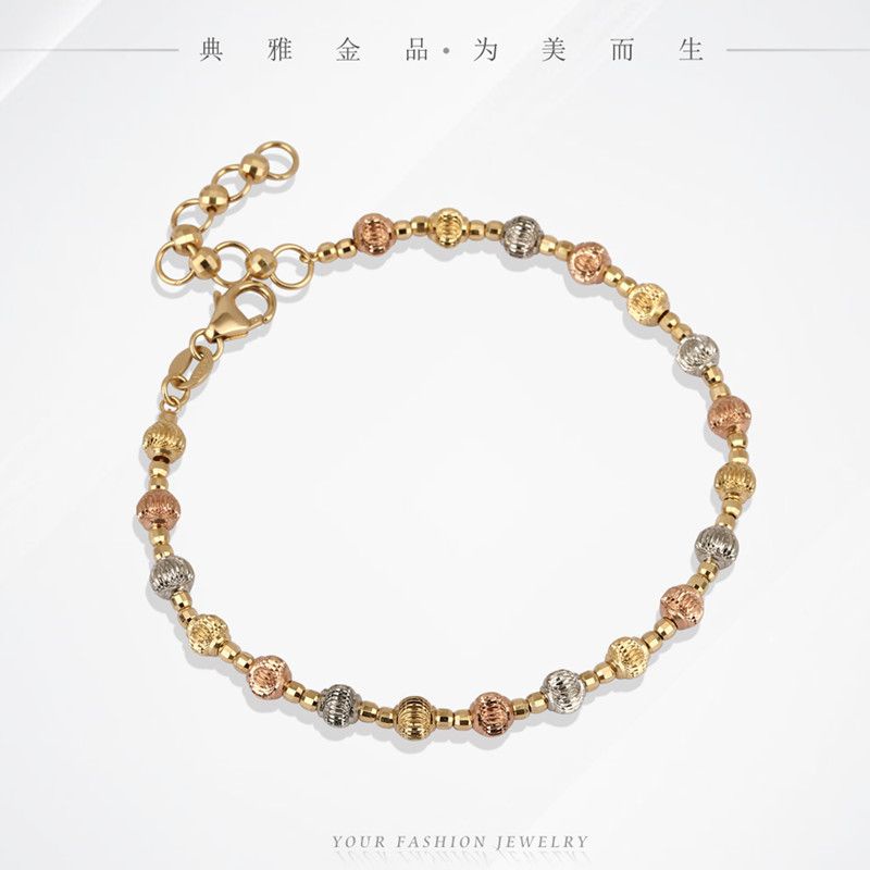 Vòng Đeo Tay Ba Màu Mạ Vàng 18k Phong Cách Mới Có Thể Điều Chỉnh haobing boutiqu