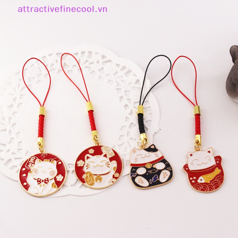 Móc Khóa Điện Thoại / Chìa Khóa Xe Hơi Hình Mèo May Mắn Hoạt Hình Nhật Bản Cầu Nguyện Làm Quà Tặng Cho Cặp Đôi