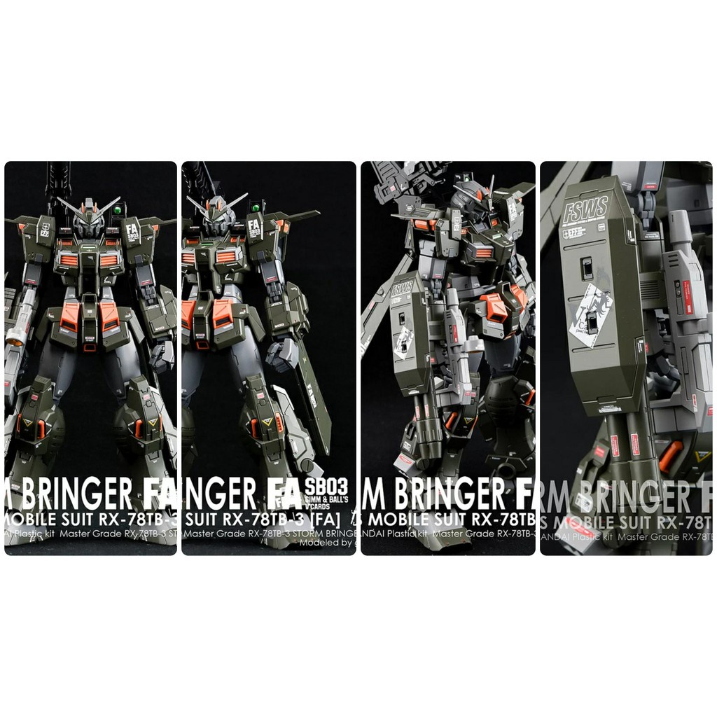 Decal nước dán mô hình MG GBWC Wind Rider FA Jim Storm Bringer RX78TB - Water sticker