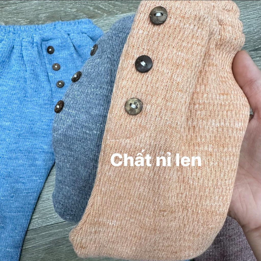 Quần dài nỉ len mặc thu đông cho bé trai, bé gái