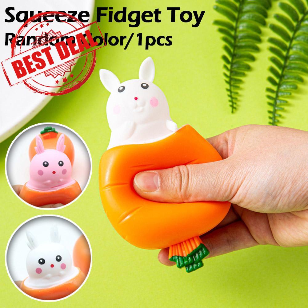 Đồ Chơi Mềm Dẻo Giảm Căng Thẳng Hình Thỏ Và Cà Rốt k2a5