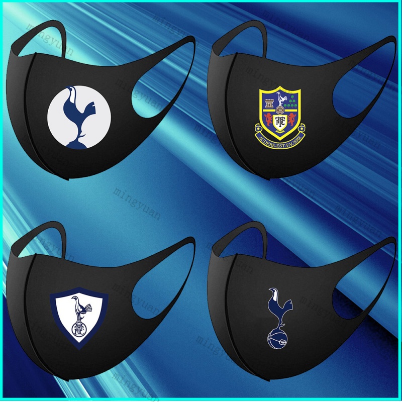 Mingyuan Premier League Tottenham Hotspur F.C. Khẩu Trang Màu Đen Bằng Lụa Lạnh Mềm Mại Chống Bụi Có Thể Giặt Và Tái Sử Dụng Phong