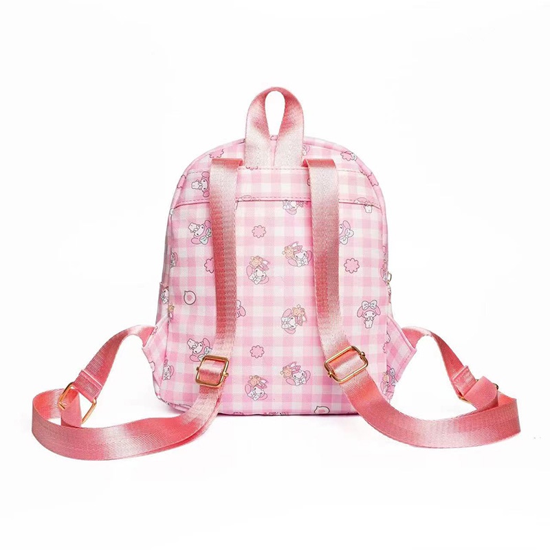 Ba Lô Đi Học mini Chống Thấm Nước In Họa Tiết Caro Dễ Thương Cho Bé Gái