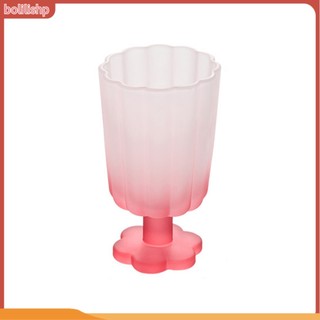 Cốc uống nước ép trái cây hình cánh hoa màu trong suốt dung tích 260ml