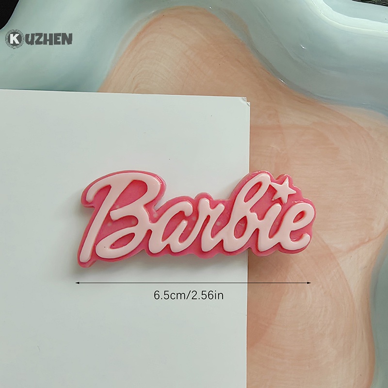 Kẹp Tóc Trang Sức Bằng acrylic In Chữ barbie y2k Kiểu vintage Dễ Thương Thích Hợp Làm Quà Tặng Cho Bạn Gái