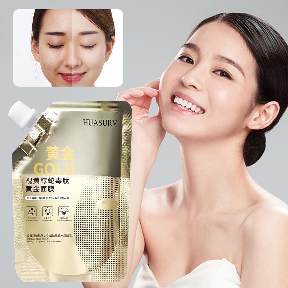 Mặt nạ lột vàng - Huasurv Mask nuôi dưỡng da, làm mờ vết thâm, chống lão hóa, đẹp da tươi trẻ căng bóng JULYSTAR