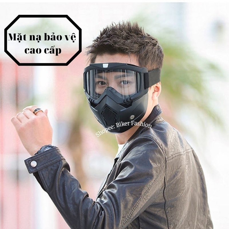 Bộ kính bảo hộ cao cấp, mặt nạ beon, mặt nạ phượt