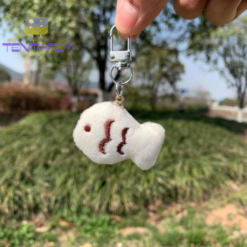 Móc Khóa Đồ Chơi Hình Mèo Và Cá Nhồi Bông Đáng Yêu Sáng Tạo Dành Cho Cặp Đôi Đi Học