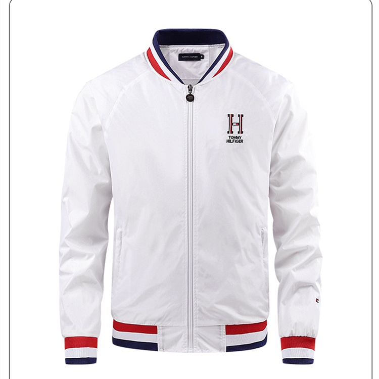 Tommy100% Áo Khoác Bóng Chày Nam Thời Trang