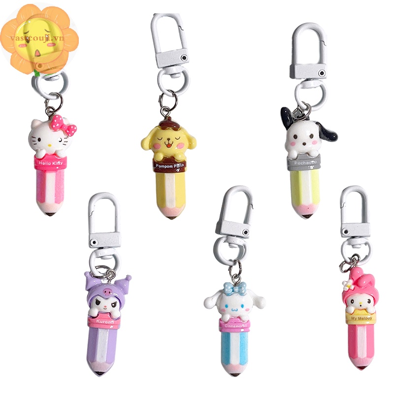 Vastji Móc Chìa Khóa Xe Hơi Hình sanrio hello kitty melody pochacco cinnamoroll kuromi Dễ Thương vn