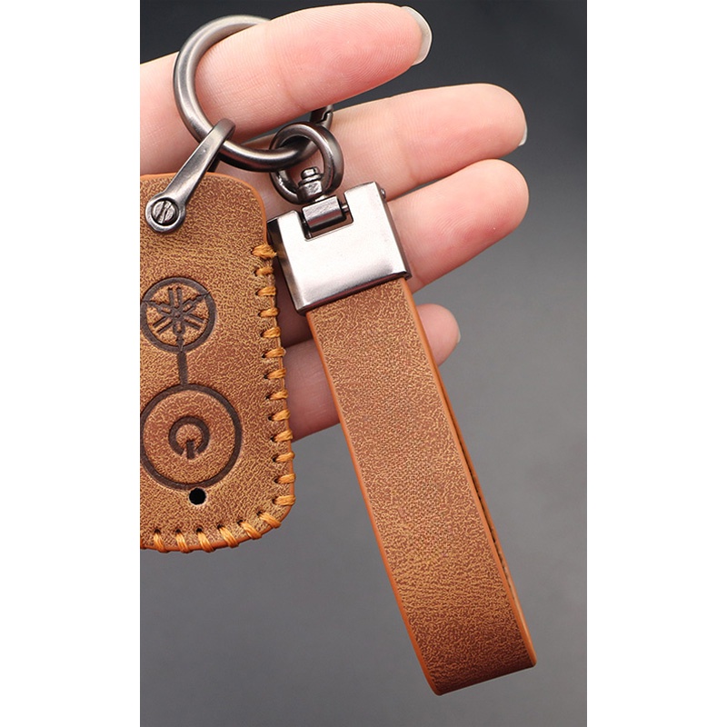 Sang Trọng Móc Chìa Khóa Xe Mô Tô honda yamaha Bằng Da Thời Trang Cho Nam Và Nữ