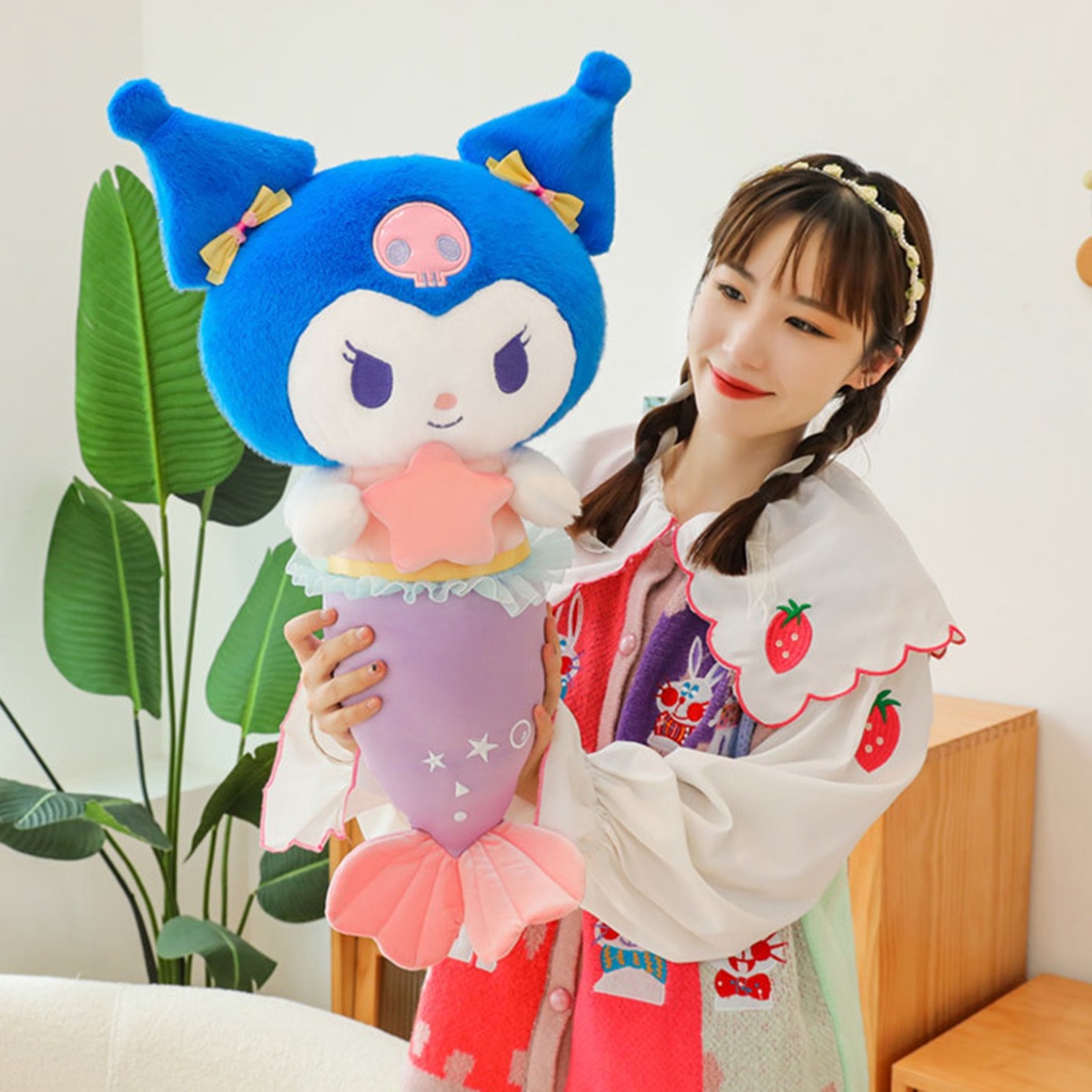 Búp Bê Nhồi Bông Hình Nàng Tiên Cá Hoạt Hình 28cm