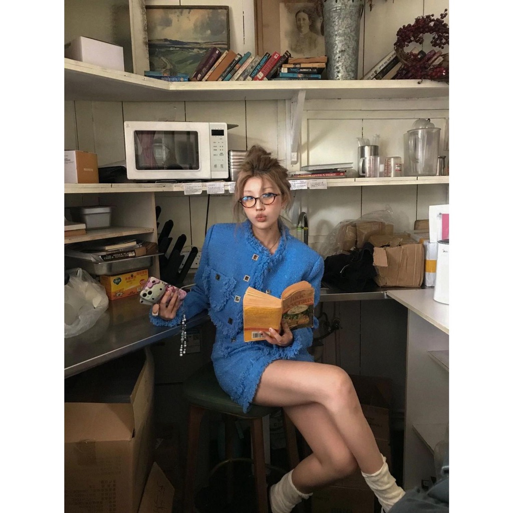 Bộ Áo Khoác Tay Dài + Quần short Lưng Cao Thời Trang Thu Đông Cao Cấp Cho Mẹ Và Bé