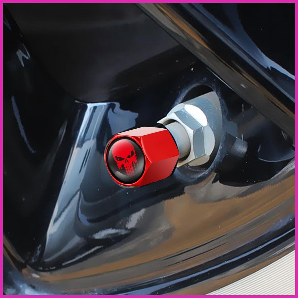 4 Nắp Van Bánh Xe Đạp, Xe Máy, Xe Oto, Bằng Kim Loại Mới