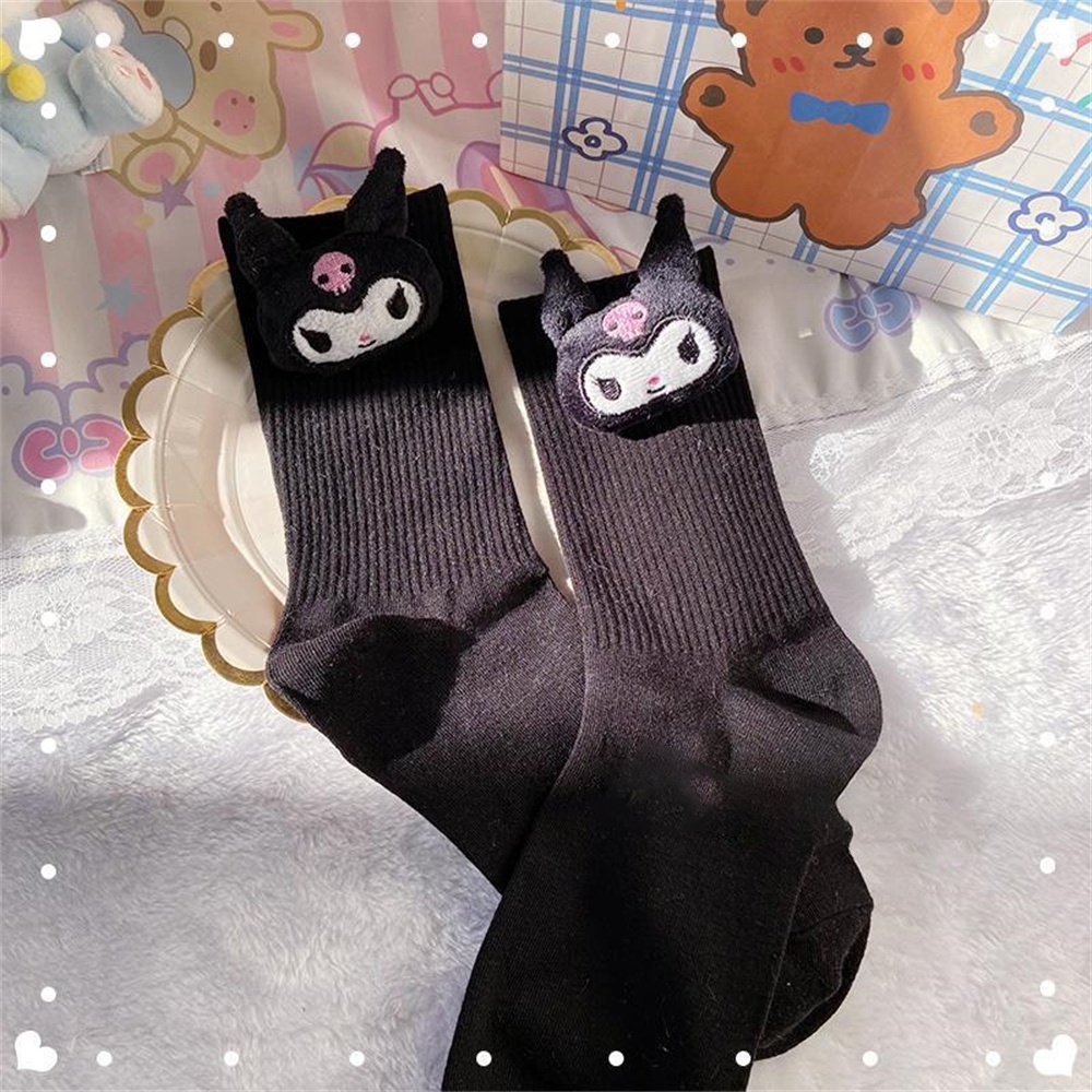 Sanrio Vớ Nữ Hoạt Hình Anime Kawaii Búp Bê Ba Chiều Kuromi Thời Trang Dễ Thương Gothic Cổ Cosplay Cặp Đôi Vớ Quà Tặng