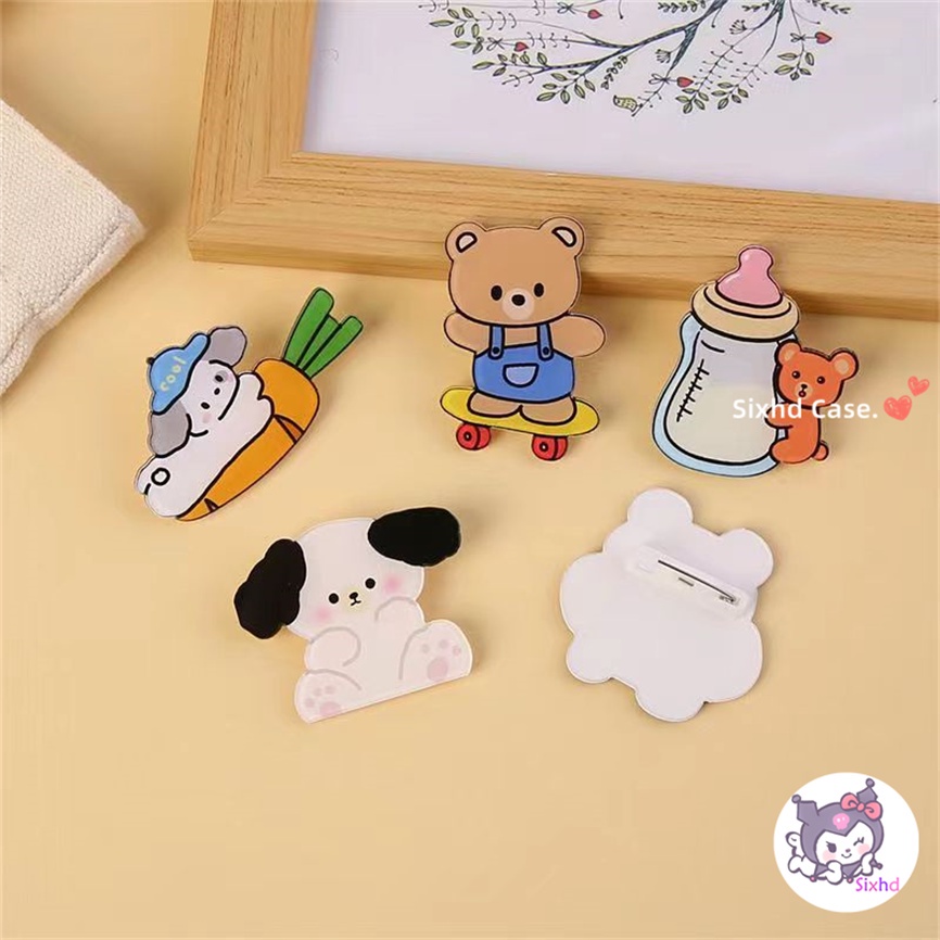 Hoạt Hình Ốp Điện Thoại Có Giá Đỡ Hình Gấu Dễ Thương Phong Cách Hàn Quốc Cho iphone