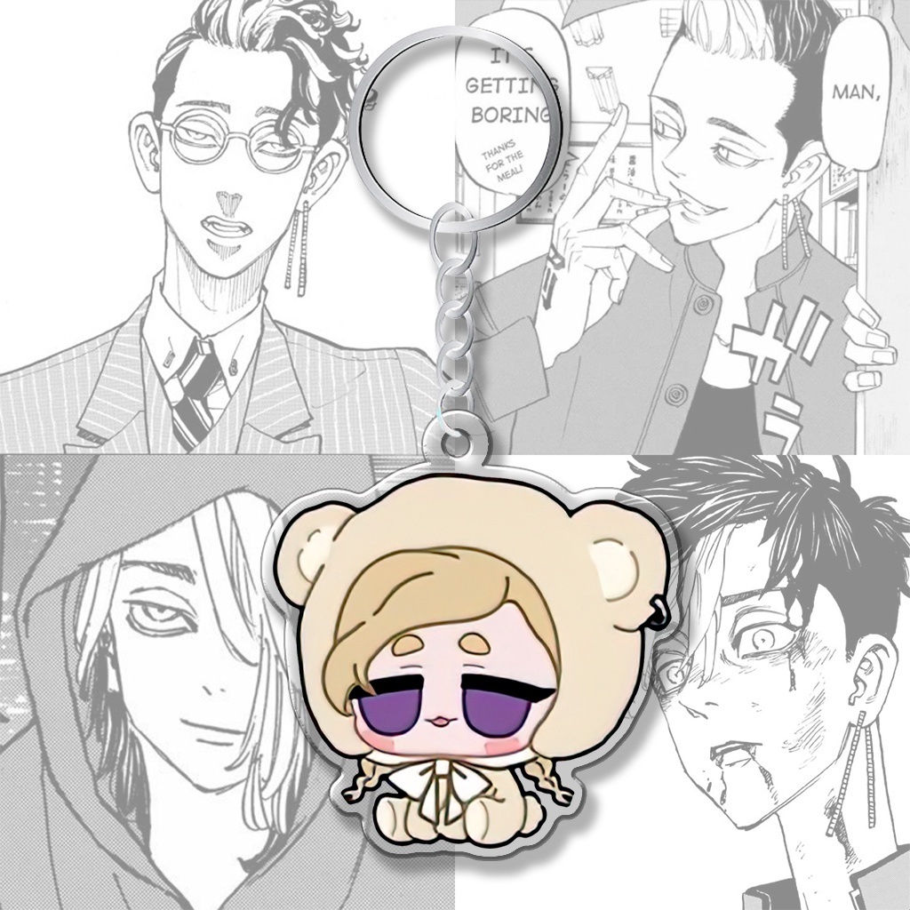 Móc khóa Tokyo Revengers Chibi Gấu bông dễ thương nhân vật Mikey Izana Ran Rindou Takemichi Draken