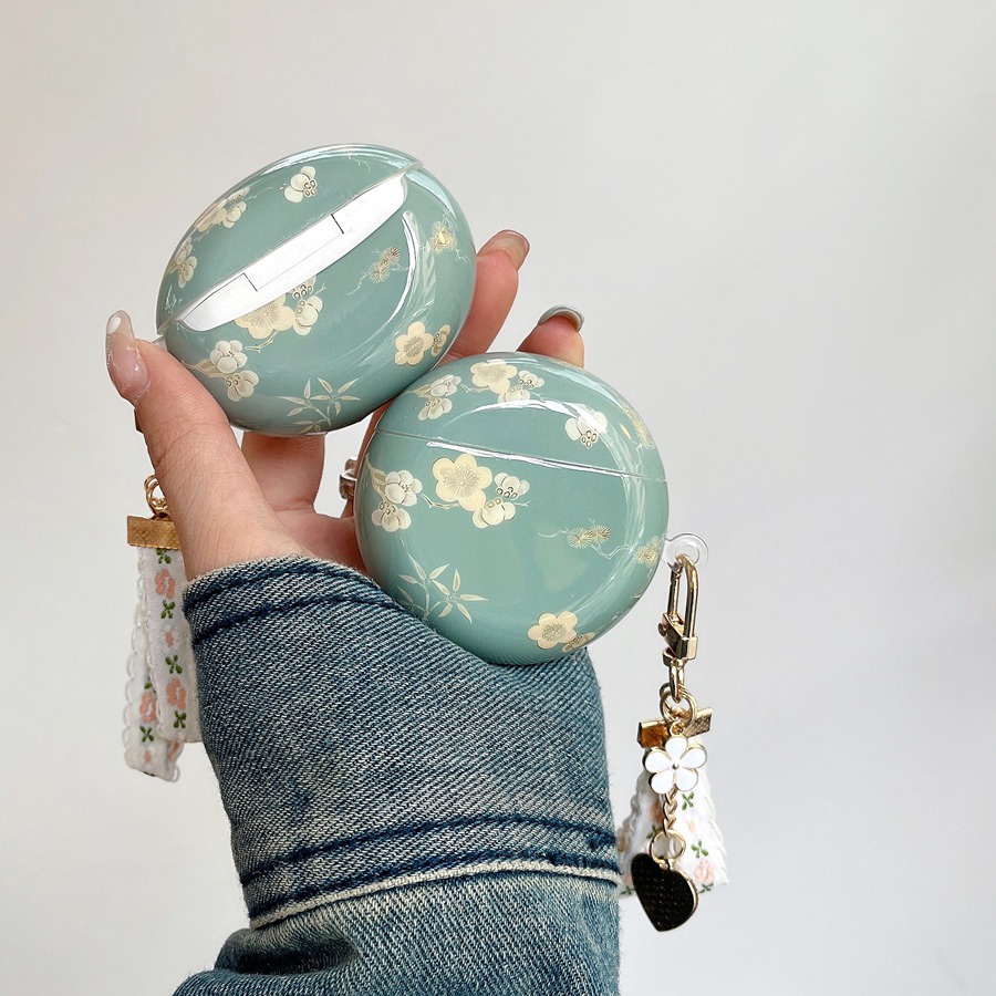 Vỏ Bảo Vệ Hộp Sạc Tai Nghe huawei freebuds pro 2 / freebuds 5i 4i 4 3 freebuds4i / freebuds5 / freebuds3 Bằng silicon Mềm Họa Tiết Ren Hoa Xinh Xắn