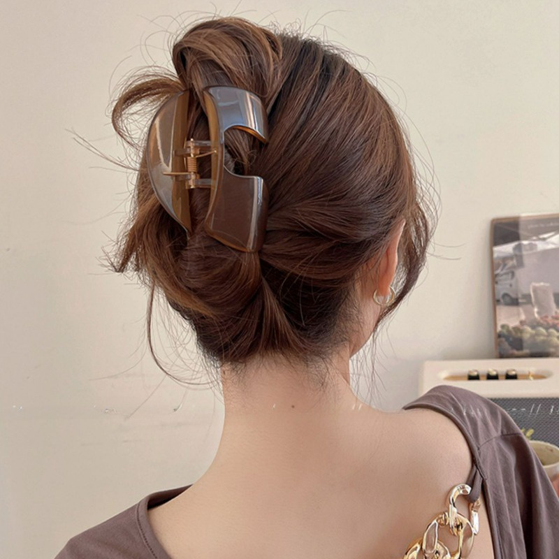 Kẹp Tóc Chữ u Bằng acrylic Phong Cách vintage Cho Nữ