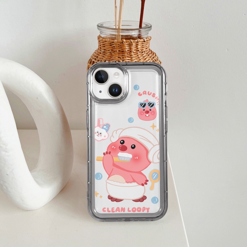 Ốp lưng iPhone trong suốt Dễ thương loopy Đánh răng Ốp Điện Thoại tpu Mềm Trong Suốt Có Túi Khí Cho iphone 14 xr 13 11 12 pro max 8 7 6 6s plus x xs max se 2020 13 12 11