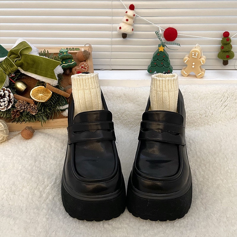 Mary jane block Giày Cao Gót Phong Cách Anh Quốc Cho Nữ