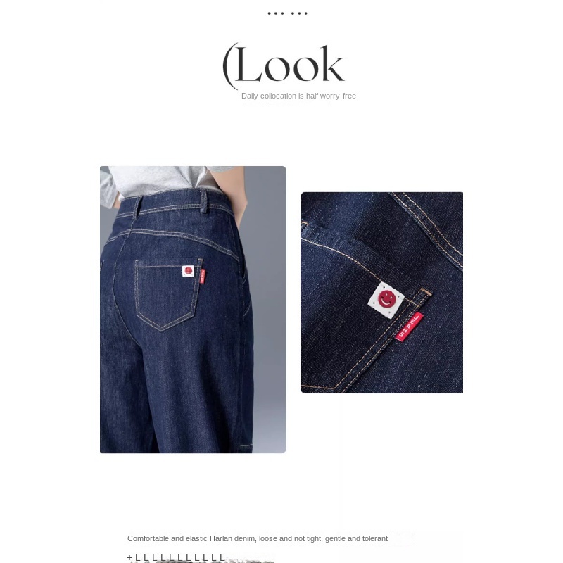 Quần Jean Dài Lưng Cao Thời Trang Cá Tính Cho Nữ